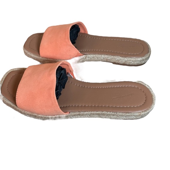 ☀️EUC Universal Threads Orange/Peach Espadrilles Slides Ladies Size 8.5 - Picture 4 of 5
